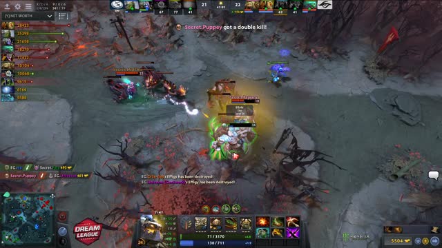 Secret.Puppey gets a double kill!