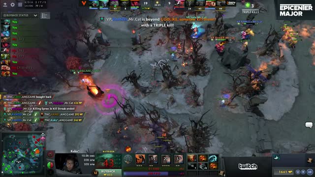 VP.Ramzes666's triple kill leads to a team wipe!