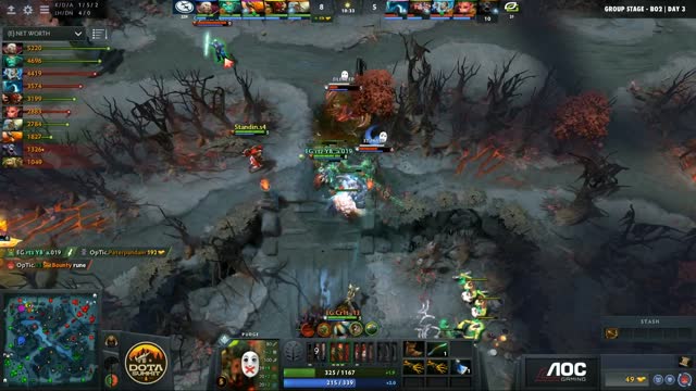 EG.Arteezy's triple kill leads to a team wipe!